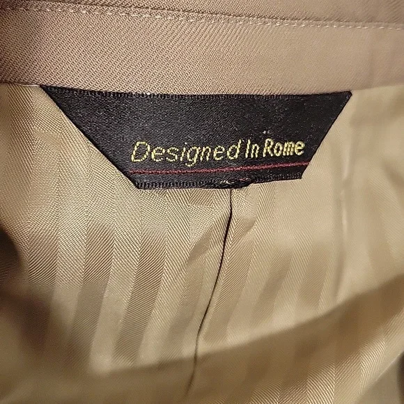 FIRADO taupe blazer 100% Merino wool Designed in Rome Italy Hand Tailored …